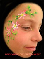 ansigtsmaling blomsterpige facepaint