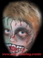 ansigtsmaling zombie facepaint